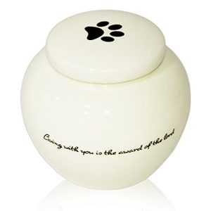 Urne Hund Homelix White Pet Feuerbestattung Urn Keramik