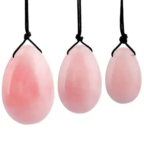 Yoni-Ei KYEYGWO Rosenquarz Reiki Heilung Kristall Yoni Eier Set
