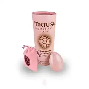 Yoni-Ei TORTUGA MEDITATION & YOGA natürliches Rosenquarz