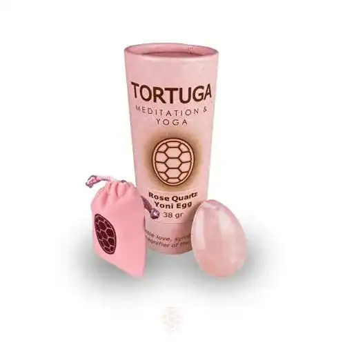 Yoni-Ei TORTUGA MEDITATION & YOGA natürliches Rosenquarz