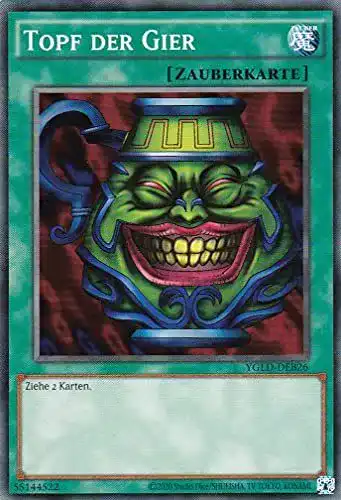 Yugioh-Karten Konami YGLD-DEB26 Topf der Gier Common