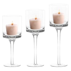 Kerzenständer BELLE VOUS 3-er Pack Teelichthalter Glas (3 Größen)