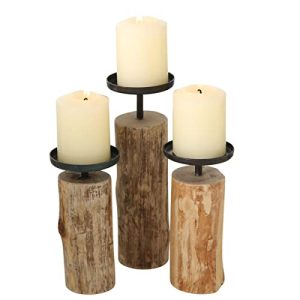 Kerzenständer BOLTZE Tempe (3-teiliges Set, Kerzenhalter aus Holz