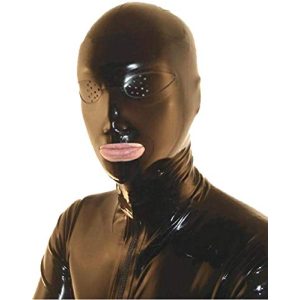 Latex-Maske MFMYEE Bondage-, BDSM-Maske, Fetisch-Kopfhaube