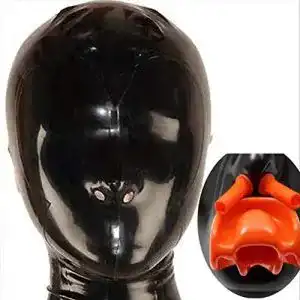 Latex-Maske XWJJ Latex Maske Bdsm Maske Bondage Halloween