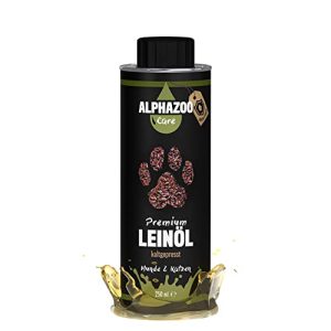 Leinöl für Hunde alphazoo Premium Leinöl 250ml, Natürlich Rein