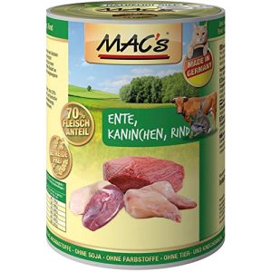 MACs-Hundefutter MAC’s Ente, Kaninchen & Rind 6 X 400 G