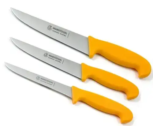 Marsvogel-Messer Marsvogel Metzgermesser Set 3 tlg. gelb