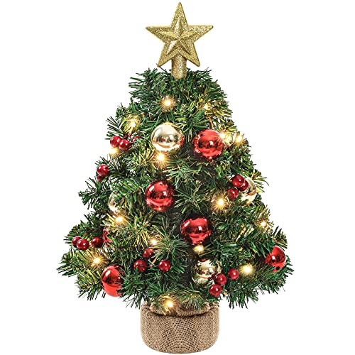 Die beste mini weihnachtsbaum yorbay mini weihnachtsbaum mit 20 leds Bestsleller kaufen