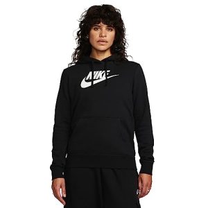 Nike-Pullover Damen Nike Club Po Kapuzenpullover Black/White