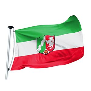 NRW-Flagge FLAGLY Premium Flagge Nordrhein-Westfalen