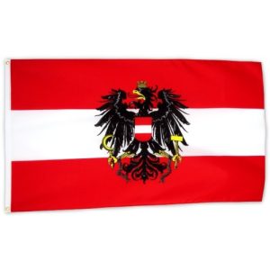 Österreich-Flagge Flaggenking Flagge/Fahne mit Wappen
