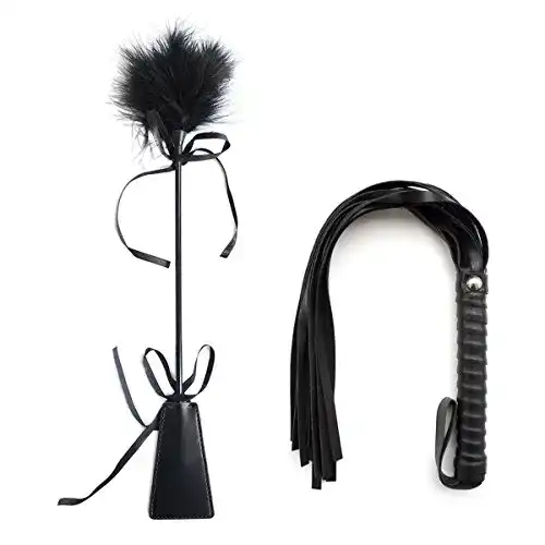 Peitsche feifanshop Feder Gerten Federkitzler mit Flogger Reiten