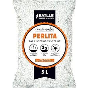 Perlite Pflanzen Semillas Batlle 960095PIC Perlit-Substrat, 5 l, Weiß