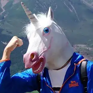 Pferdemaske molezu Weiß Einhorn Maske Halloween Maske Latex
