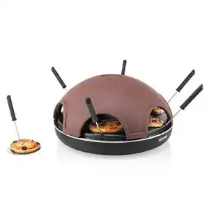 Pizza-Raclette Tristar Pizza Festa 6, handgemachte Terracotta