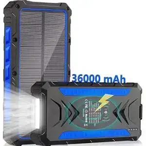 Powerbank mit Taschenlampe ANYFONG Power Bank, Solar