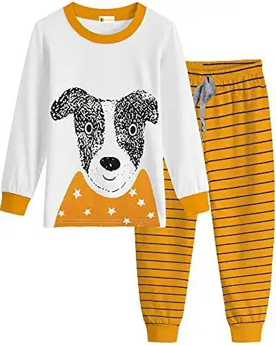 Pyjama Kinder MOLYHUA Jungen Mädchen Schlafanzug Lang