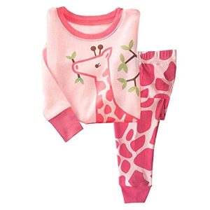 Pyjama Kinder Tkiames Schlafanzug für Mädchen, Motiv: Giraffe