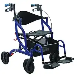 Rollator mit Fußstützen