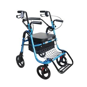 Rollator mit Fußstützen KMINA – Rollator Rollstuhl Kombination