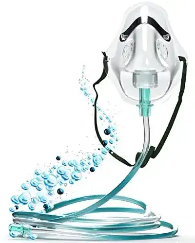 Sauerstoffmaske Mapeau mit Schlauch 2 mtr., Gummizug