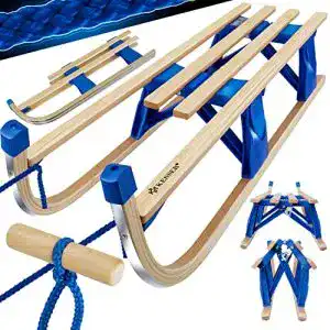 Schlitten-2-Personen KESSER Holzschlitten Premium faltbar