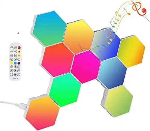 Sechseck-Wandleuchte Uennm 10pcs Hexagon Sechseck
