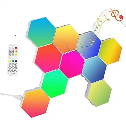 Sechseck-Wandleuchte Uennm 10pcs Hexagon Sechseck
