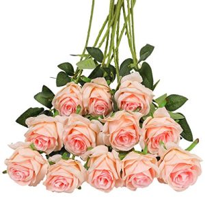 Seidenblumen Tifuly 12 PCS Künstliche Rosen, 19,68 ” Single Long