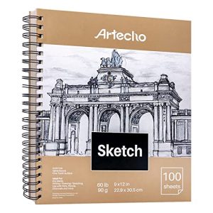 Skizzenbuch Artecho A4, 100 Blatt, 90g, Weiß, 22,9 x 30,5 cm