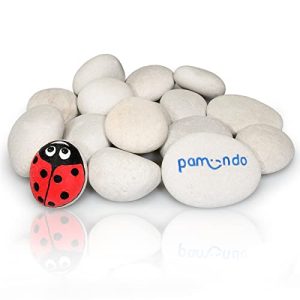 Steine zum Bemalen pamindo ® Set – Glatte rundliche