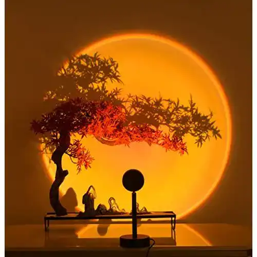 Sunset-Lampe GY Sunset Lamp,4 Farben Sonnenuntergang