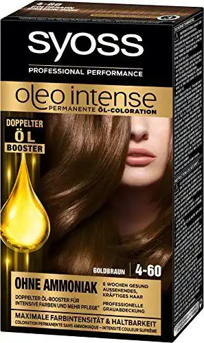 Syoss-Haarfarbe Syoss Oleo Intense Haarfarbe, 4-60 Goldbraun, 3er