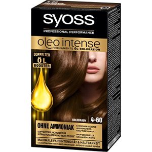 Syoss-Haarfarbe Syoss Oleo Intense Haarfarbe, 4-60 Goldbraun, 3er