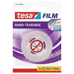 Tesafilm tesa film von Hand einreißbar, 25m x 19mm, 1 Rolle