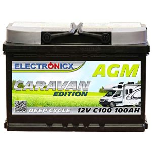 Versorgungsbatterie Electronicx Wohnwagen AGM Batterie 100Ah