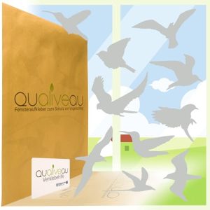 Vogelschutz-Aufkleber QUALIVEAU ® 10-18cm große Aufkleber