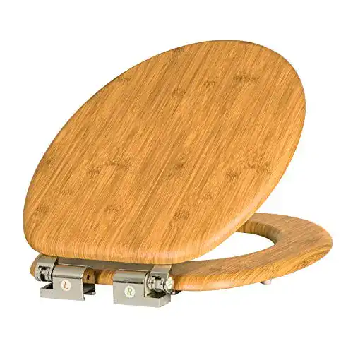 WC-Sitz aus Holz mit Absenkautomatik EUGAD WC Sitz