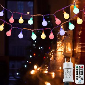 Weihnachtslichterkette Augone Lichterkette Kugel, 80 LEDs 9m
