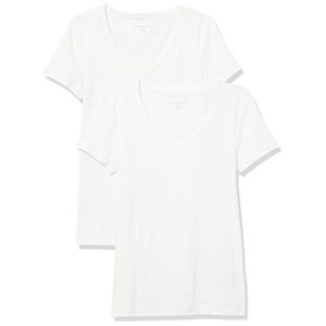 Weißes T-Shirt Damen Amazon Essentials Damen Kurzärmelig