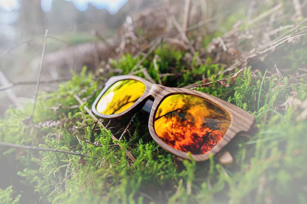 Holz-Sonnenbrille