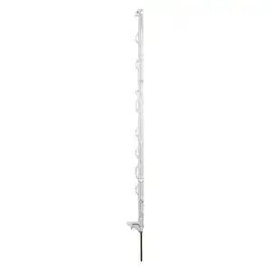 Weidezaunpfähle horizont Kunststoff weiß, Höhe 108cm, 10 Stück