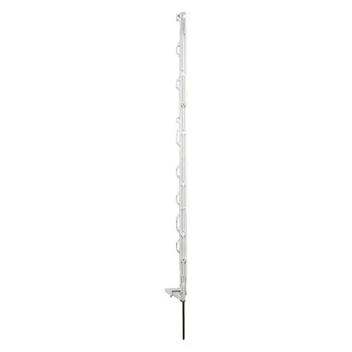 Weidezaunpfähle horizont Kunststoff weiß, Höhe 108cm, 10 Stück