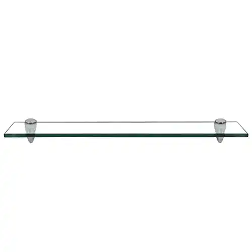 Glasregal Jiubiaz Glasablage , Glas Wandregal Klarglas mit 8mm ESG