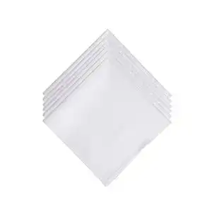 Stofftaschentücher LULUSILK 6 Weiße Herren Taschentücher