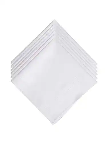 Stofftaschentücher LULUSILK 6 Weiße Herren Taschentücher