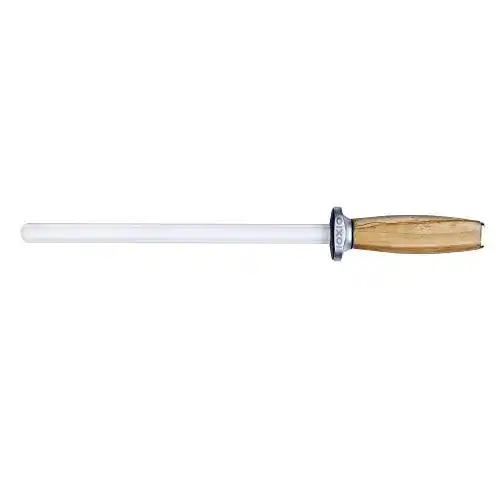 Keramik-Wetzstahl Ioxio MS-1301HO, weiß Holzgriff Olive