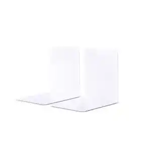 Buchstütze Maul 3506202 aus Metall, 2 Stück, 14x12x14 cm, Weiß