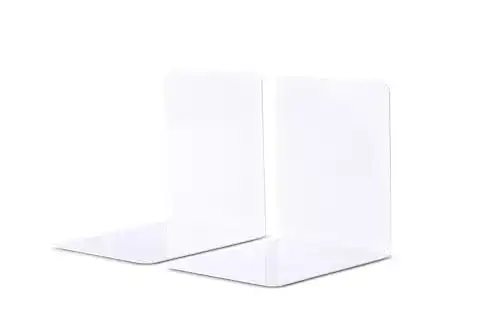 Buchstütze Maul 3506202 aus Metall, 2 Stück, 14x12x14 cm, Weiß